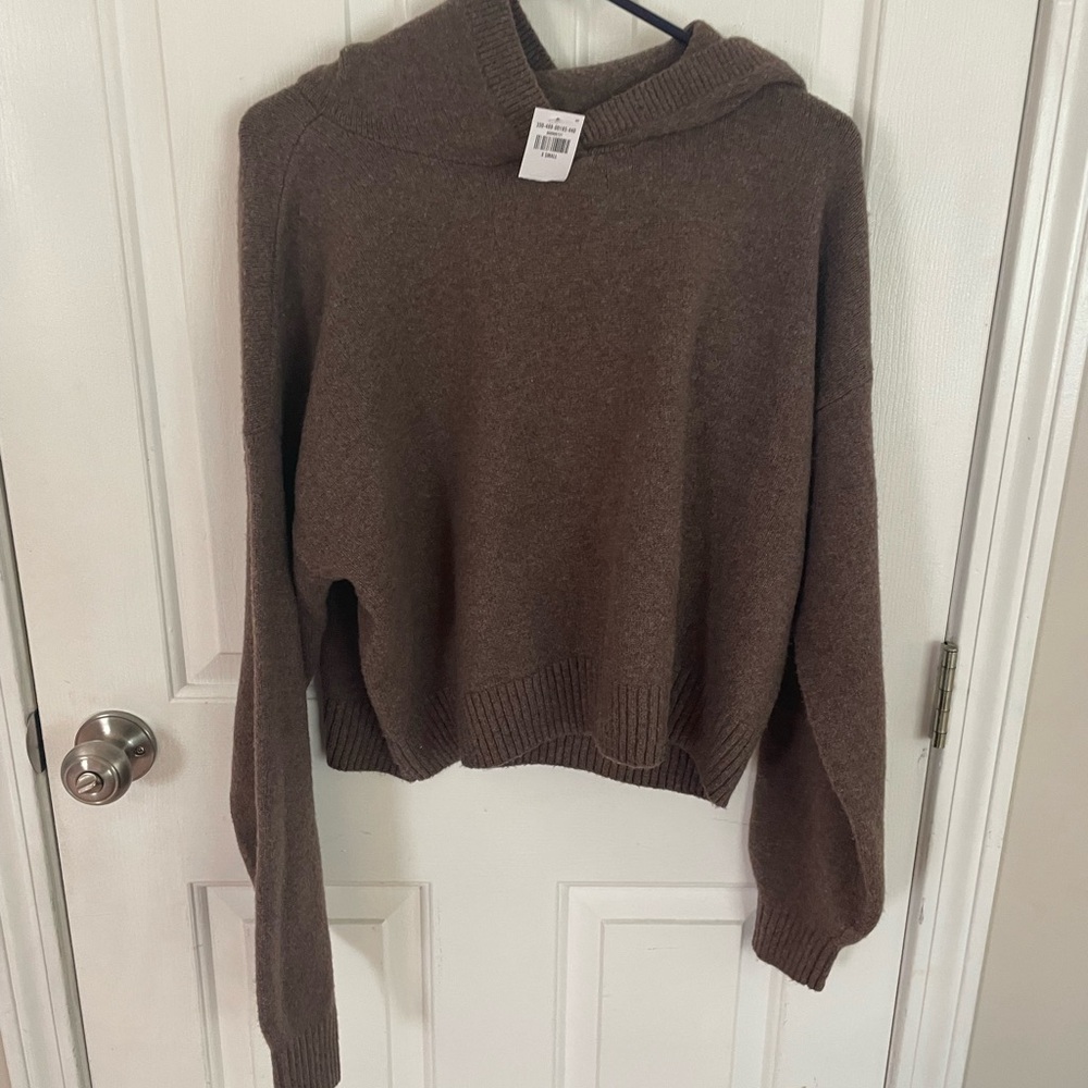 Hollister Brown Cowl Neck Sweater with Relaxed Fit